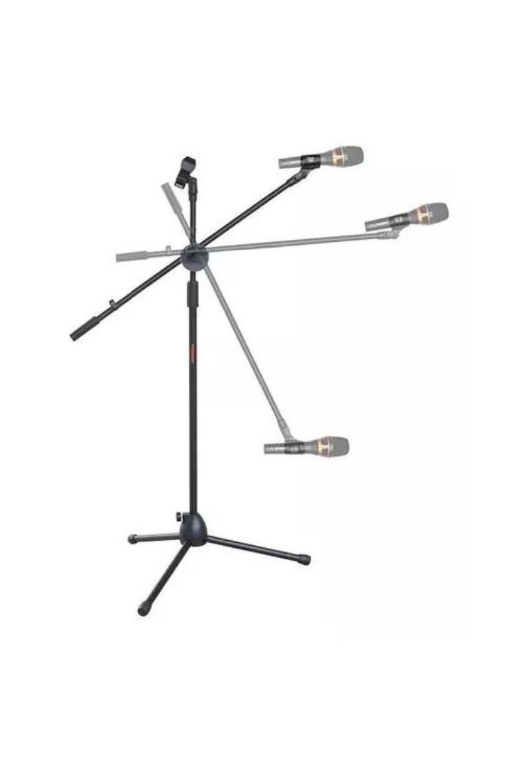 Soporte para Micrófono - Atril con Boom Profesional, Pedestal Color Negro-6