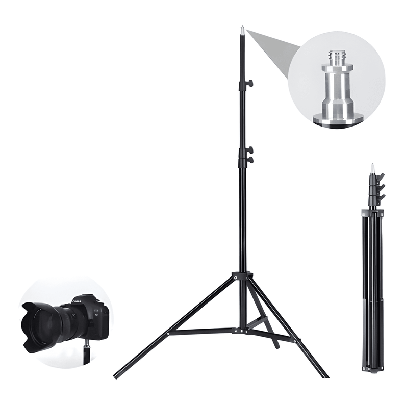 Soporte Trípode Multifuncional 2,1mts Cámara Luces Negro