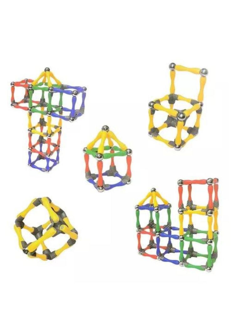 Bloques magnéticos, 96 piezas, construcción modelo 3D multicolor-0