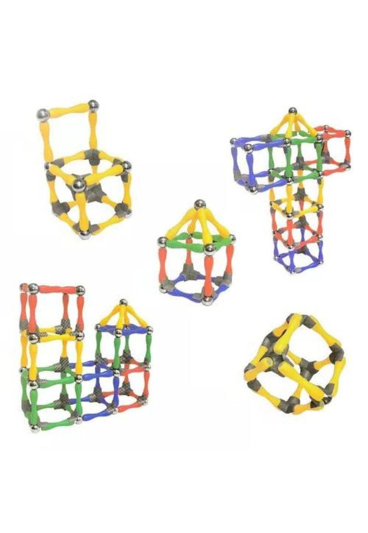 Bloques magnéticos, 96 piezas, construcción modelo 3D multicolor-1