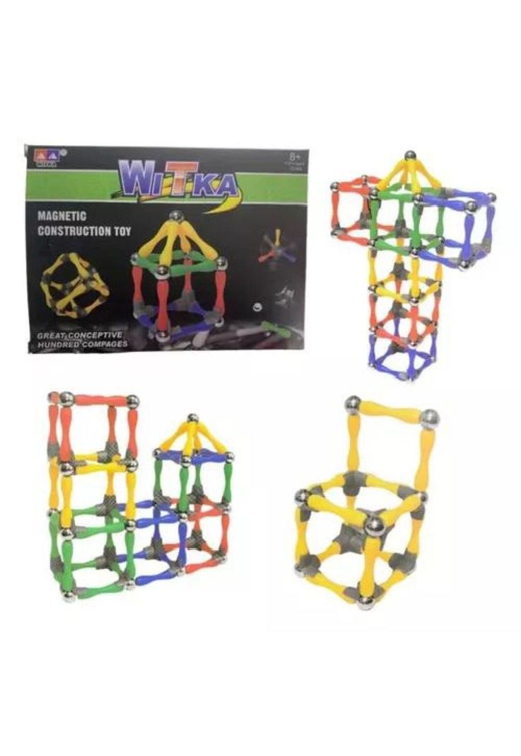 Bloques magnéticos, 96 piezas, construcción modelo 3D multicolor-2