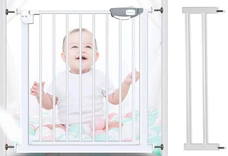 Reja seguridad bebe + extensor 75-94cm