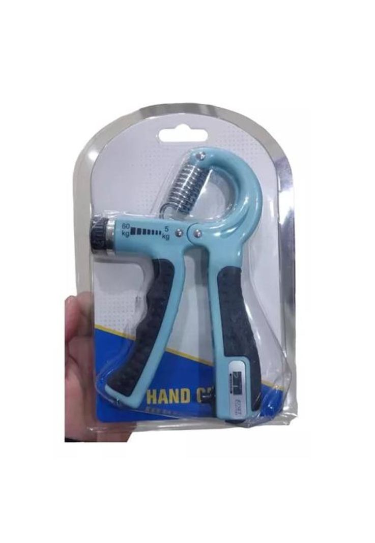 Hand Grip Ejercitador con Contador - 60-10 kg, 60-5 kg, 3 Colores, Color Celeste-2