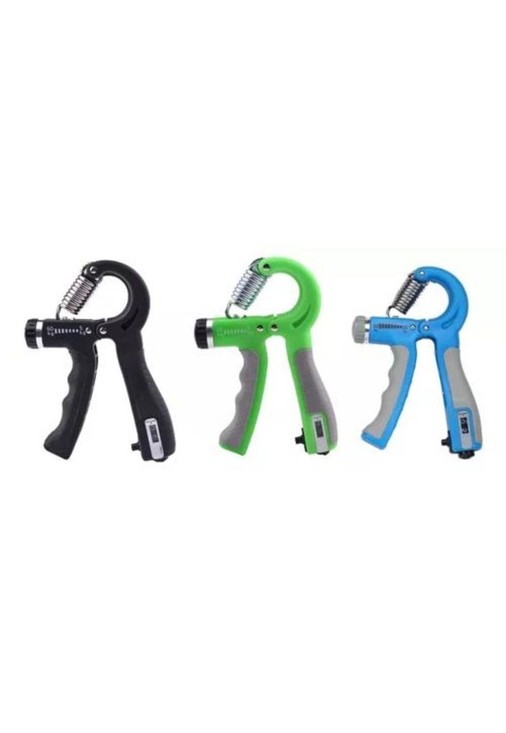 Hand Grip Ejercitador con Contador - 60-10 kg, 60-5 kg, 3 Colores, Color Celeste-3