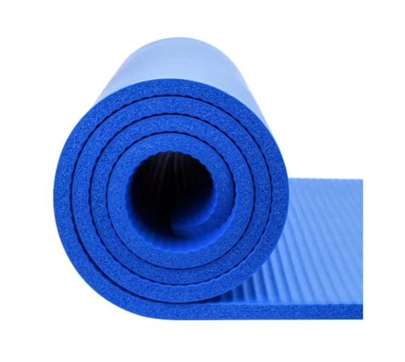 Colchoneta de Yoga - Manta con Bolso de Deporte, 4 mm, 173x61 cm, Color Azul-0