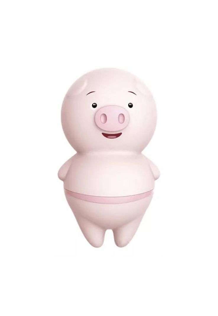 Vibrador lamedor Pig, 4 velocidades, lengua de silicona recargable, color rosa-1