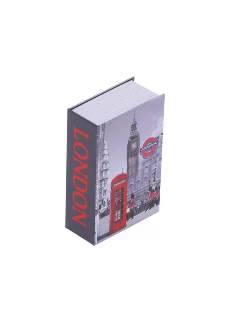Caja fuerte de seguridad en forma de libro metálica llaves-0