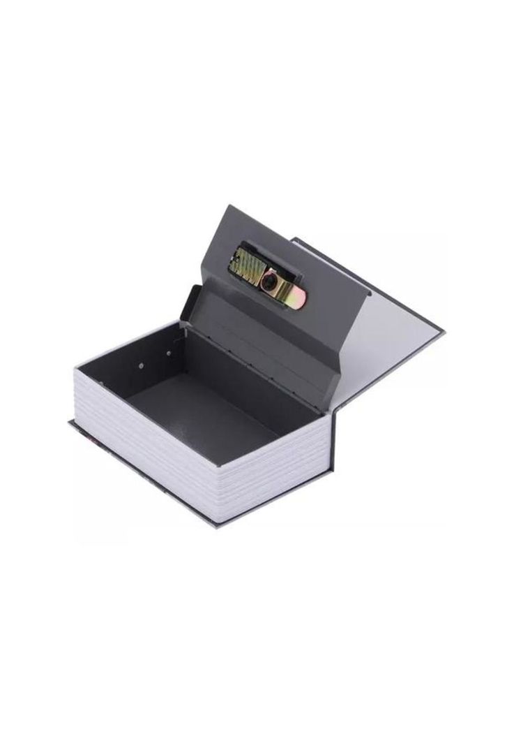 Caja fuerte de seguridad en forma de libro metálica llaves-3