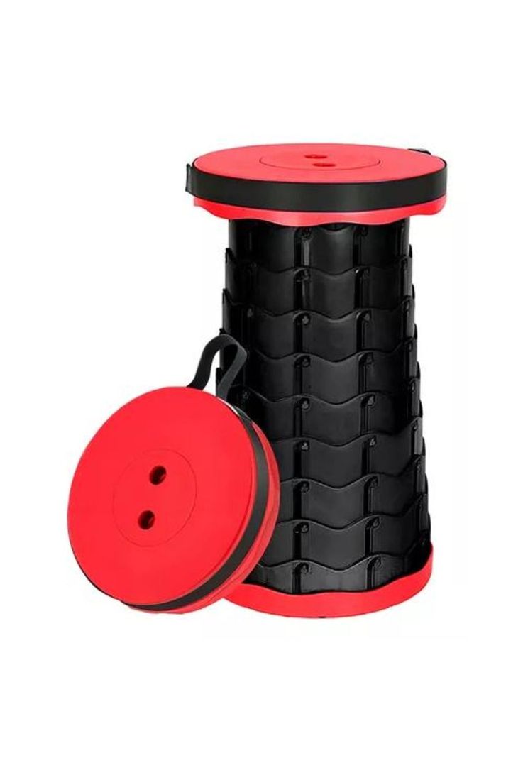Silla taburete plegable portátil para piso interior y exterior negra-0