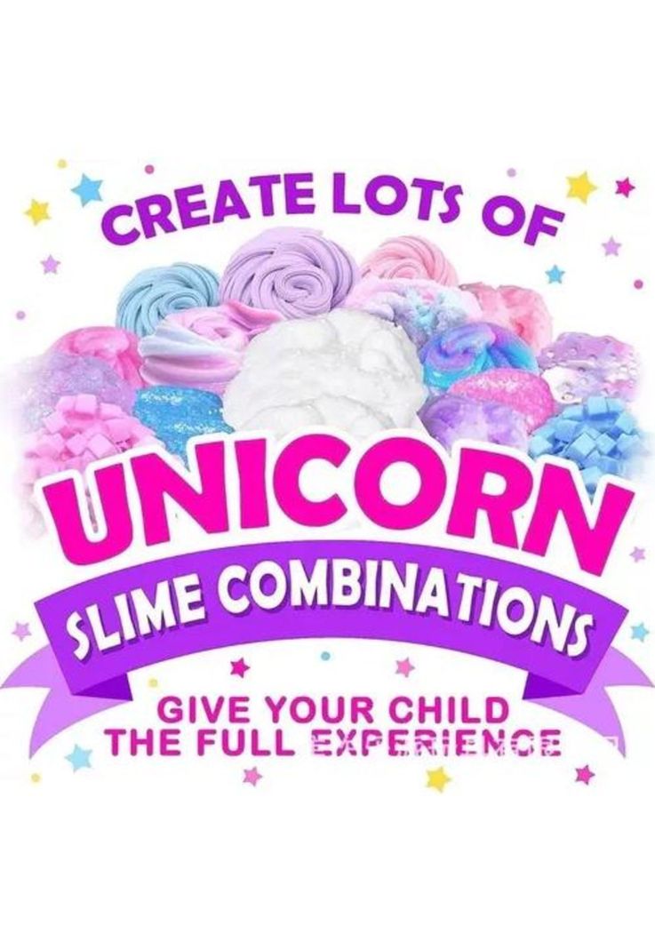 Kit para hacer slime unicornio incluye todos los accesorios-1
