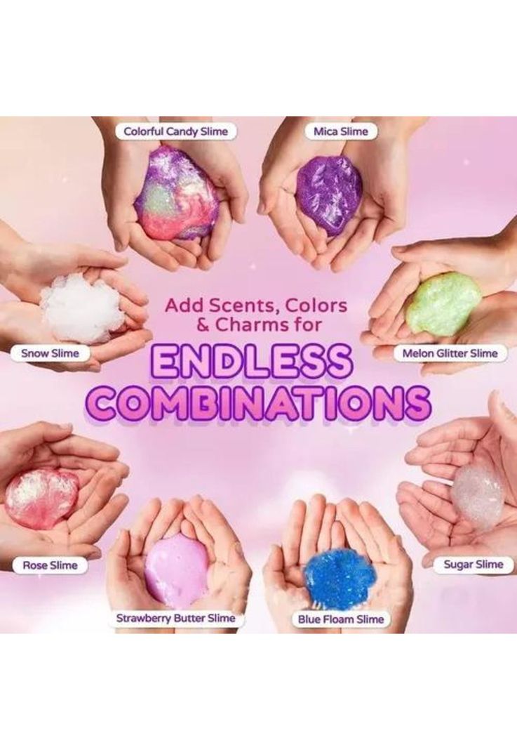 Kit para hacer slime unicornio incluye todos los accesorios-6
