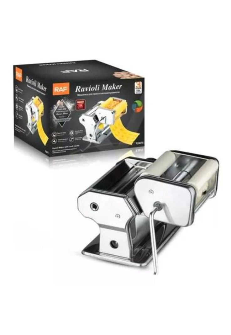 Máquina para hacer ravioles pasta manual color plata-1