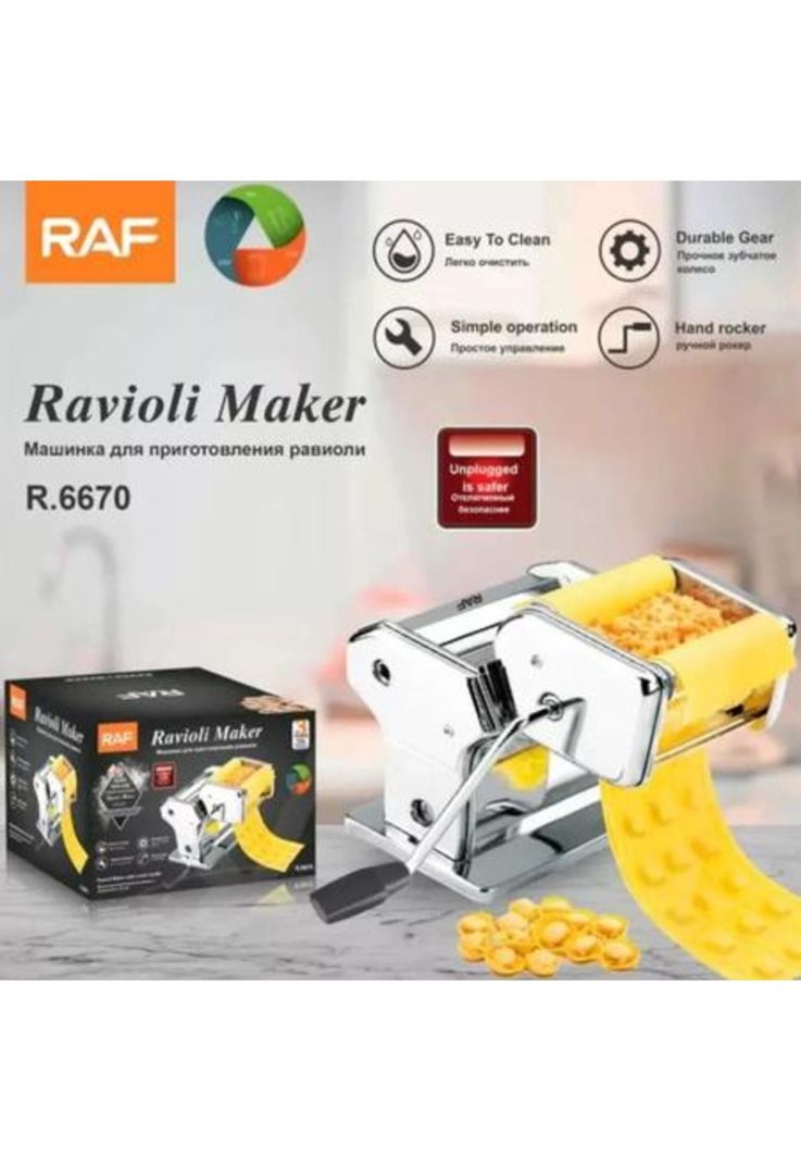 Máquina para hacer ravioles pasta manual color plata-4