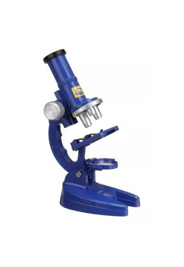 Microscopio para Estudiantes Principiantes - Con Accesorios, Color Azul-0