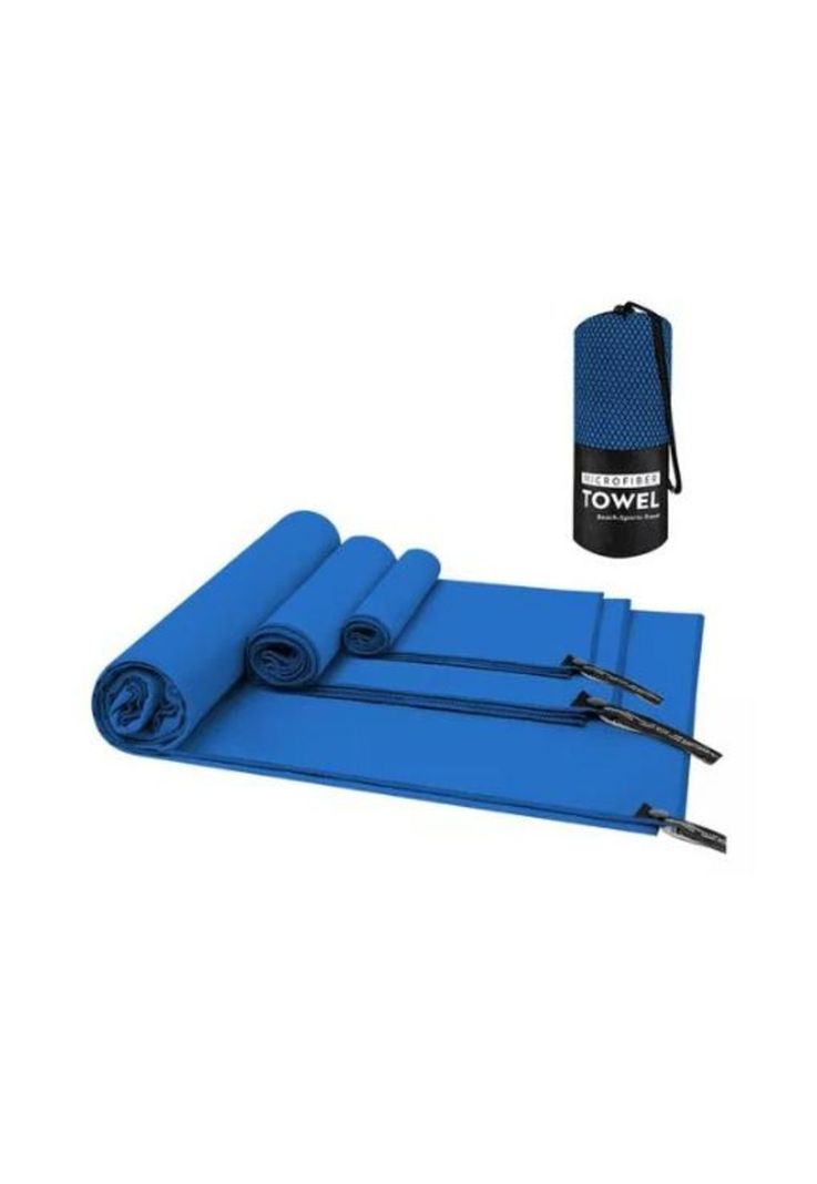 Toalla baño viaje microfibra secado rápido, pcs azul-0