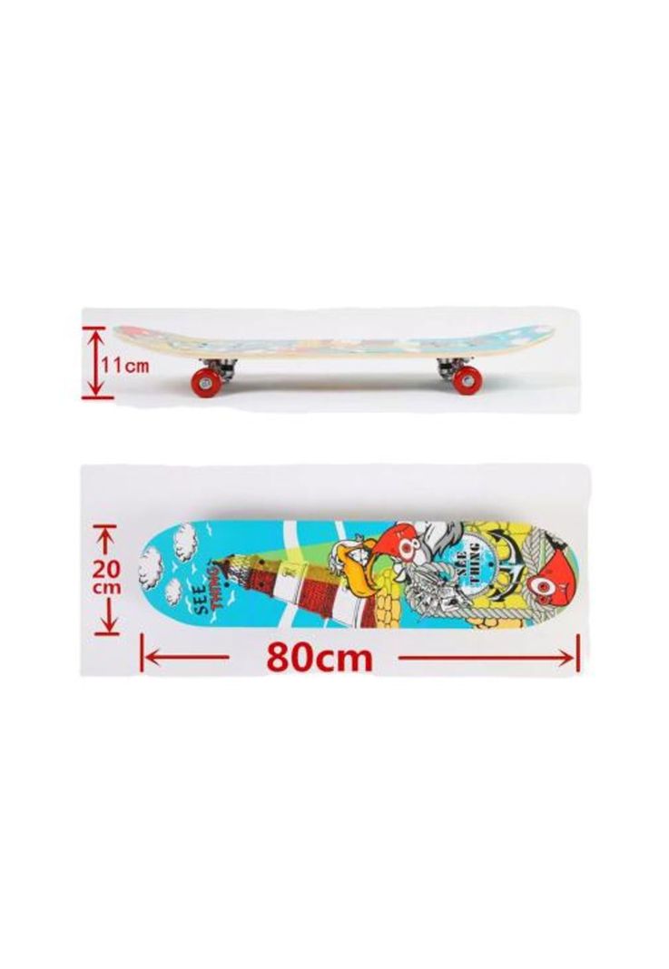 Tabla skate madera Skate Nation 7 láminas 32'', negro-1
