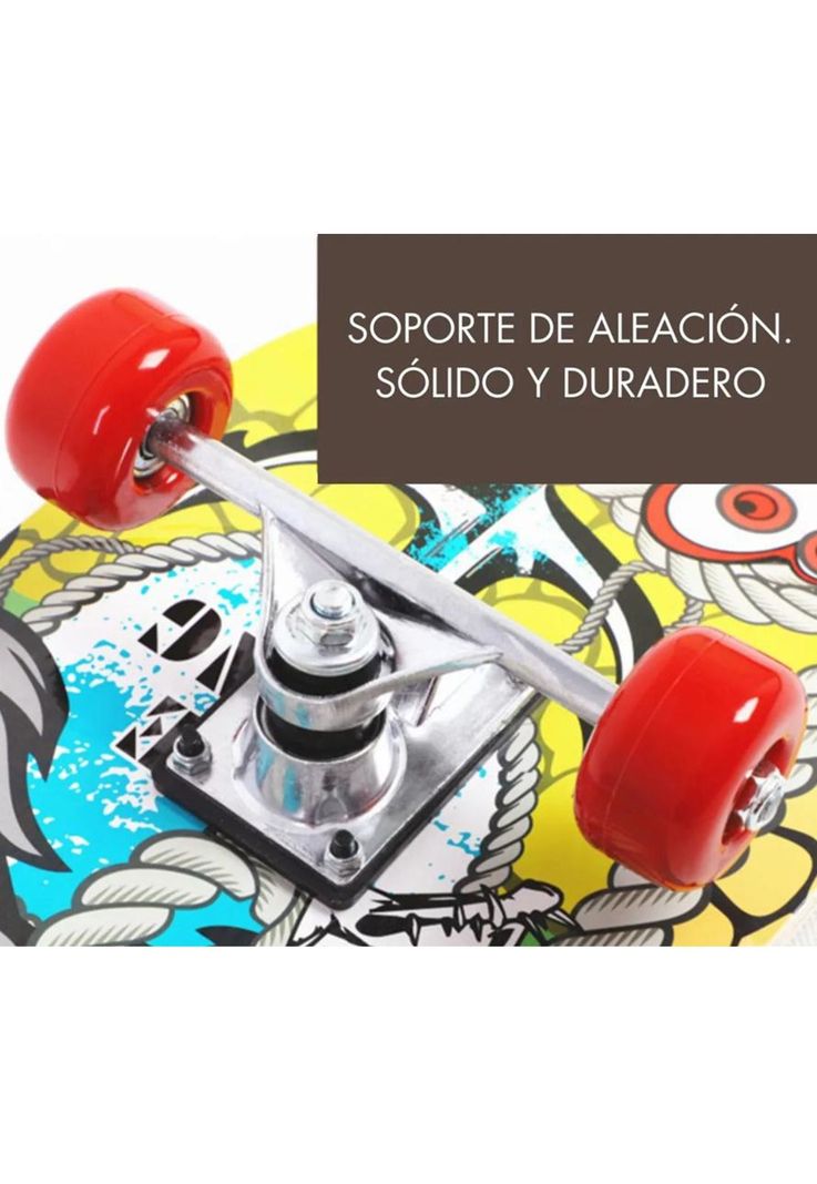 Tabla skate madera Skate Nation 7 láminas 32'', negro-3