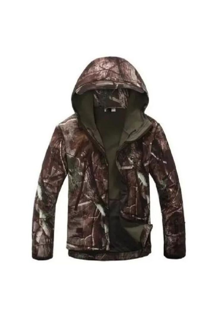 Chaqueta softshell táctica militar con capucha impermeable, talla XXL-0