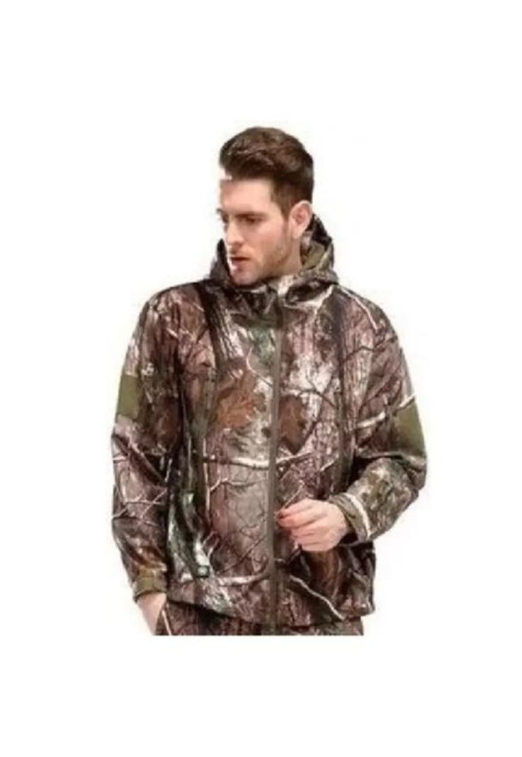 Chaqueta softshell táctica militar con capucha impermeable, talla XXL-2