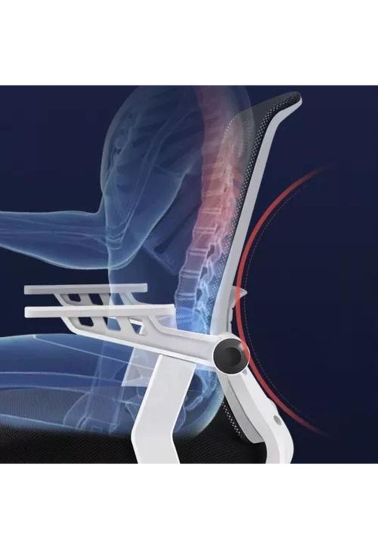 Silla de escritorio Crusec ergonómica con tapizado de mesh negra-1