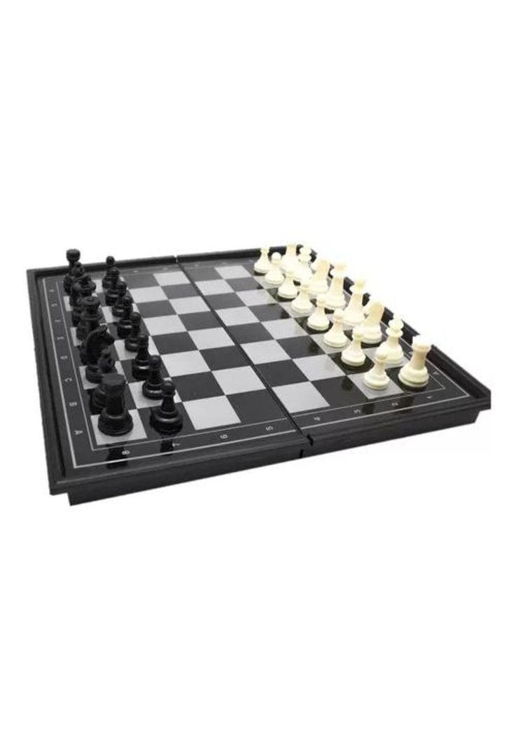 Ajedrez magnético juego portátil 19 cm-0