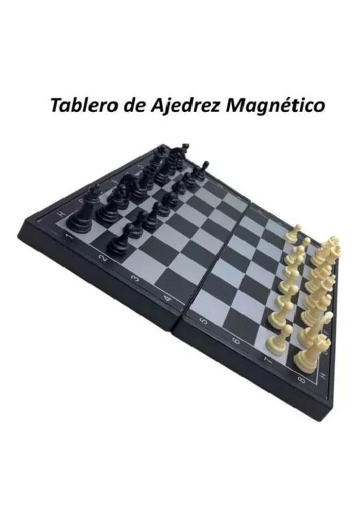 Ajedrez magnético juego portátil 19 cm-2