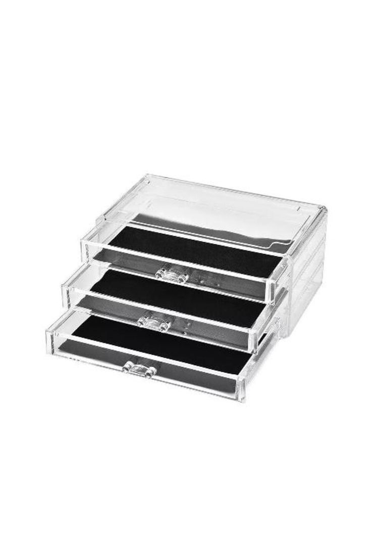 Organizador acrílico para maquillaje y cosmetiquero, color transparente-0