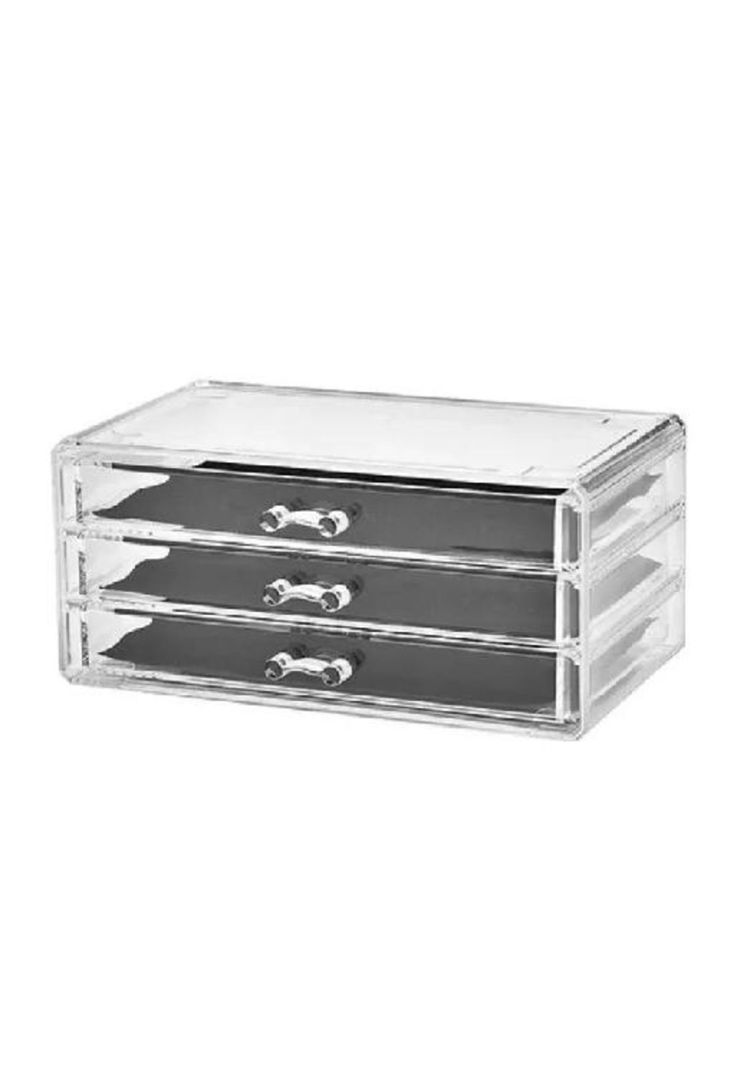 Organizador acrílico para maquillaje y cosmetiquero, color transparente-1