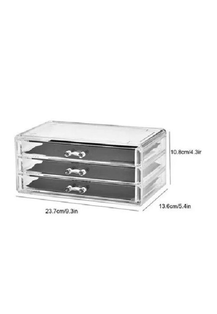 Organizador acrílico para maquillaje y cosmetiquero, color transparente-3