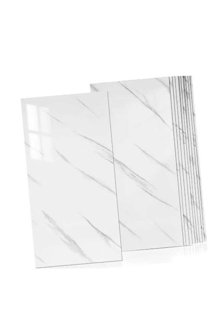 Pack de 15 palmetas autoadhesivas para pared 30x60 cm, color blanco-1