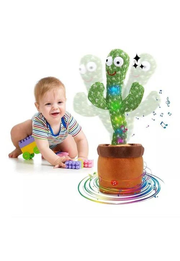 Cactus Bailarín Peluche Felpa Juguete Para Niños Recargable-0