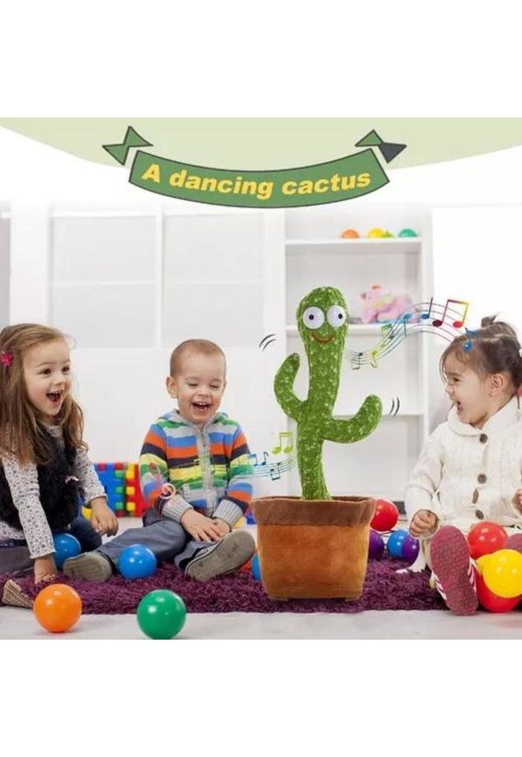 Cactus Bailarín Peluche Felpa Juguete Para Niños Recargable-1