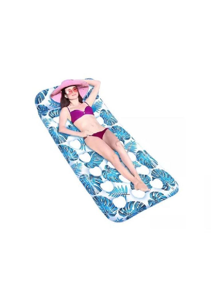 Hamaca flotante inflable adultos para piscina verano multicolor-0