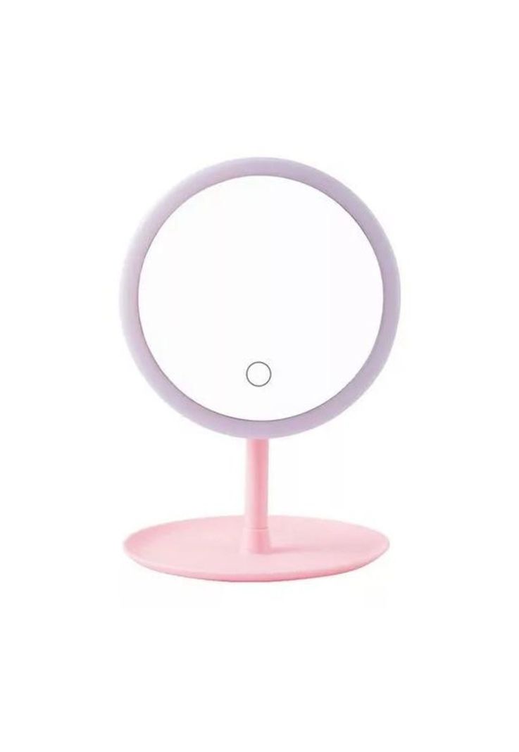 Espejo con Luz LED Maquillaje Plegable Redondo Recargable-0