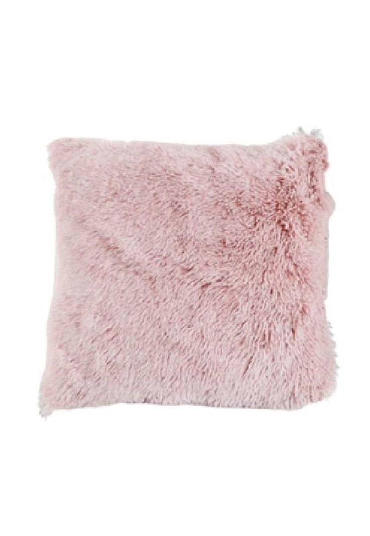 Fundas de cojín peluditas 45x45 cm color rosa-0