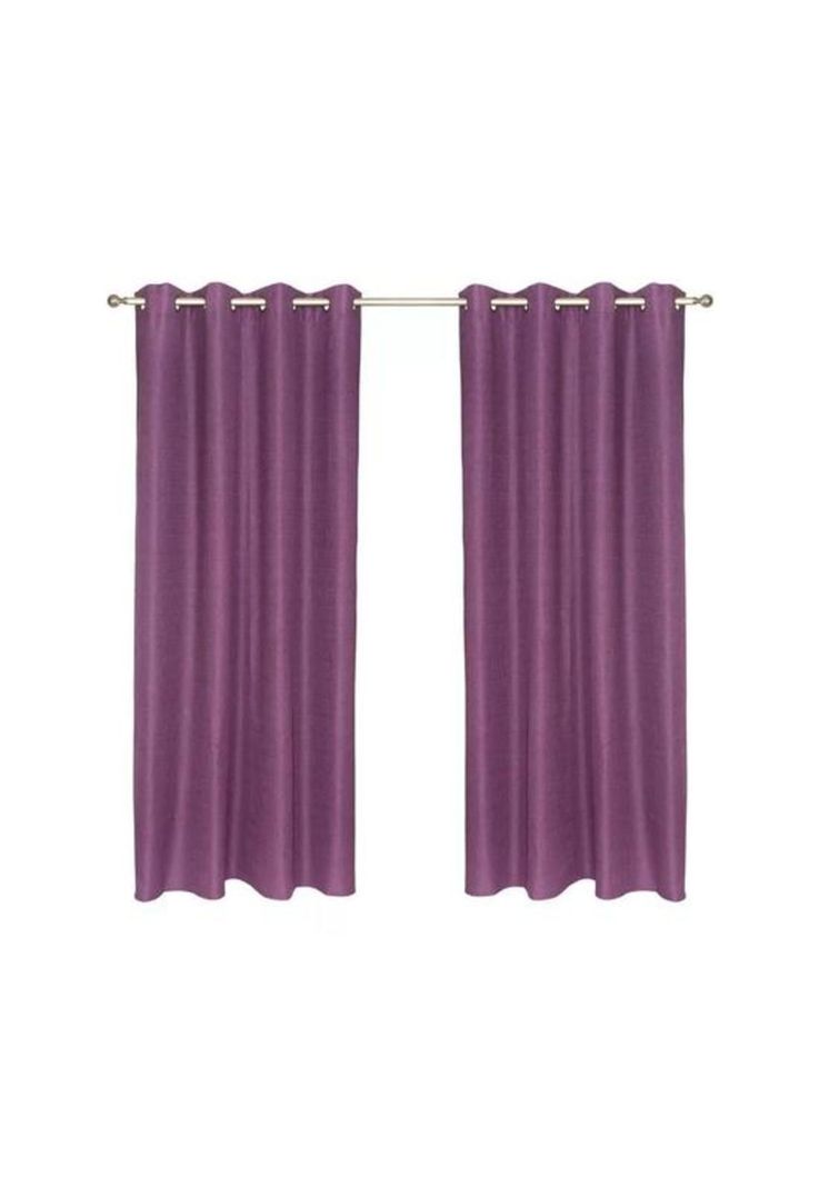 Set cortina blackout térmico 140x220 cm, color morado-0