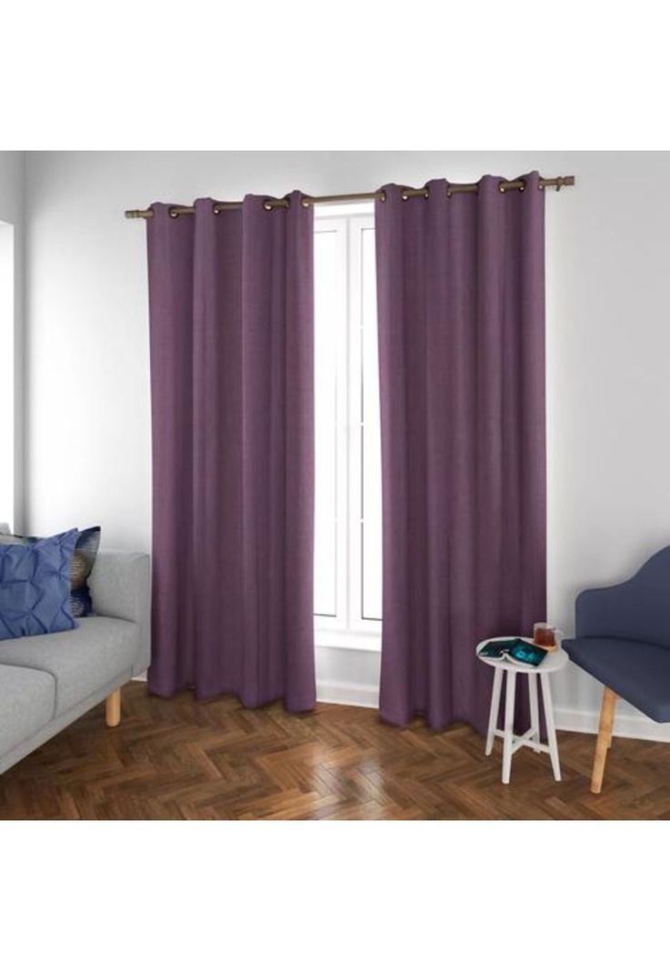 Set cortina blackout térmico 140x220 cm, color morado-1