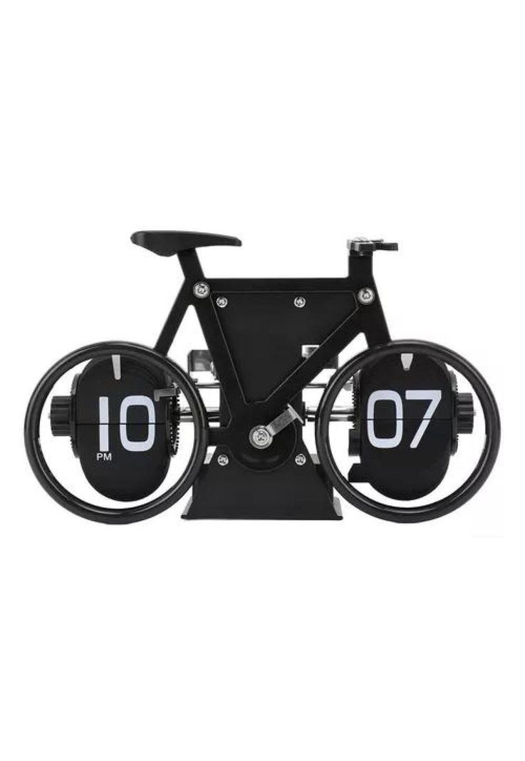 Reloj de escritorio plegable, vintage, con forma de bicicleta-1