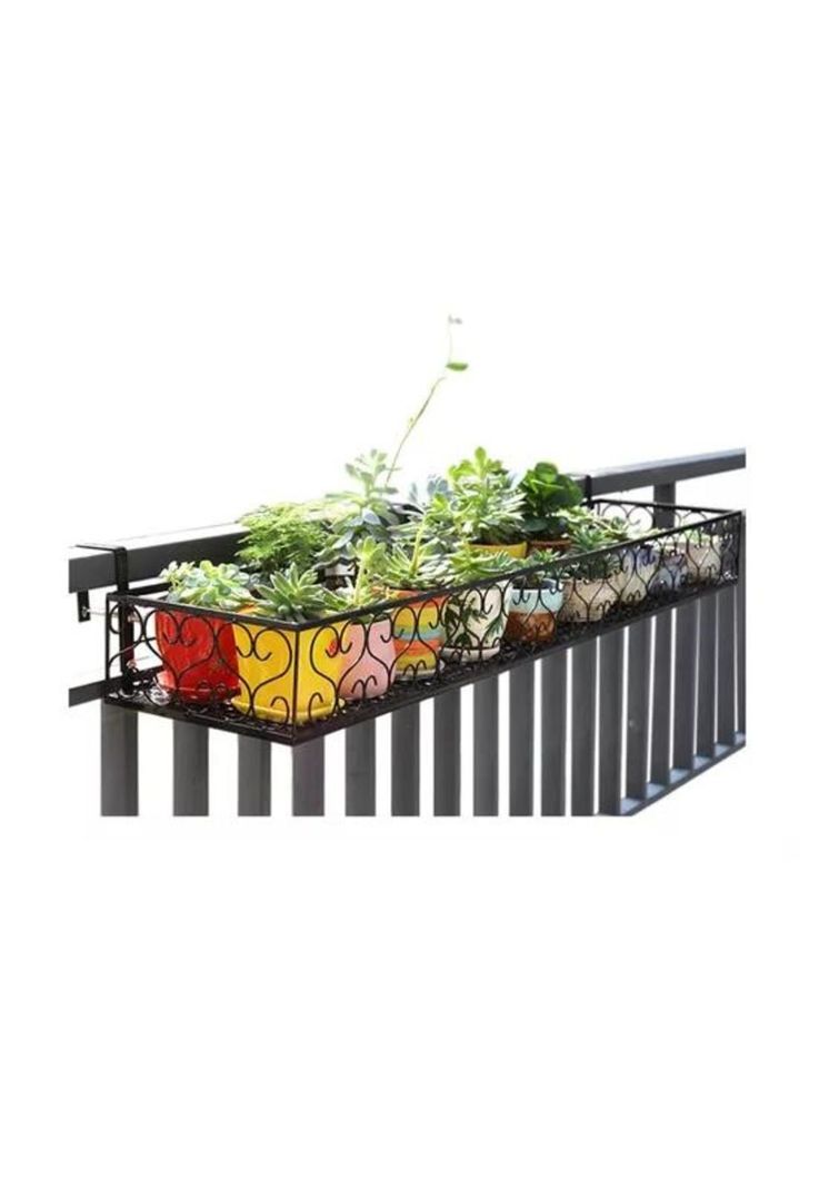 Jardinera Exterior Barandilla para Balcón 50x20x12cm-2