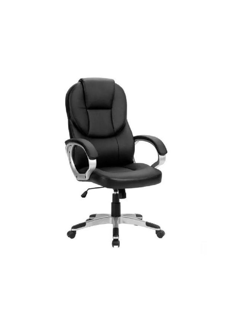 Silla de escritorio ejecutiva Emilia premium cuero color negro-0