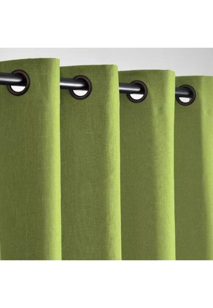 Cortina Lino Con Blackout Engomado Térmica 140x220 Verde-0
