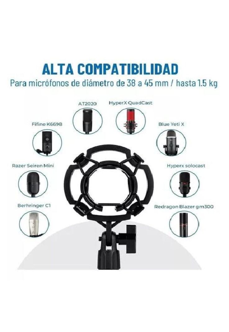 Kit Soporte para Micrófono - Condensador, Brazo Antipop y Araña Linkon-2