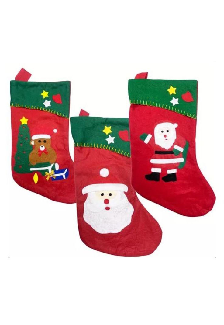 Pack x6 botas navideñas colgantes decorativas color rojo-1