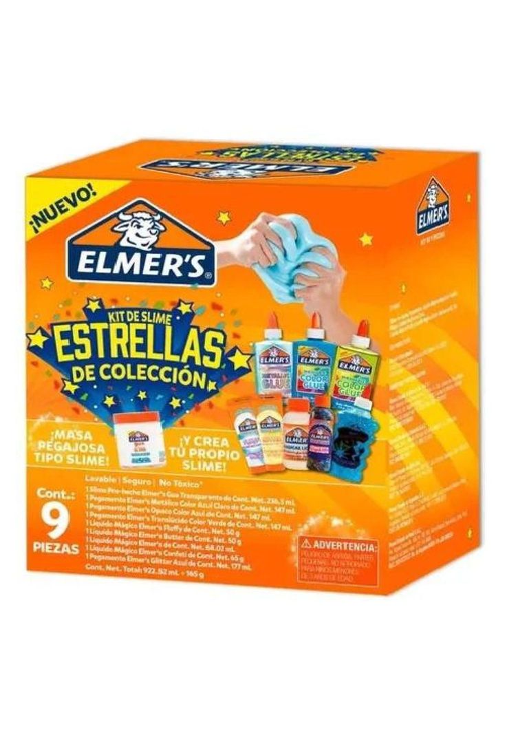 Kit Elmer's slime estrellas de colección all stars x 9 piezas-3