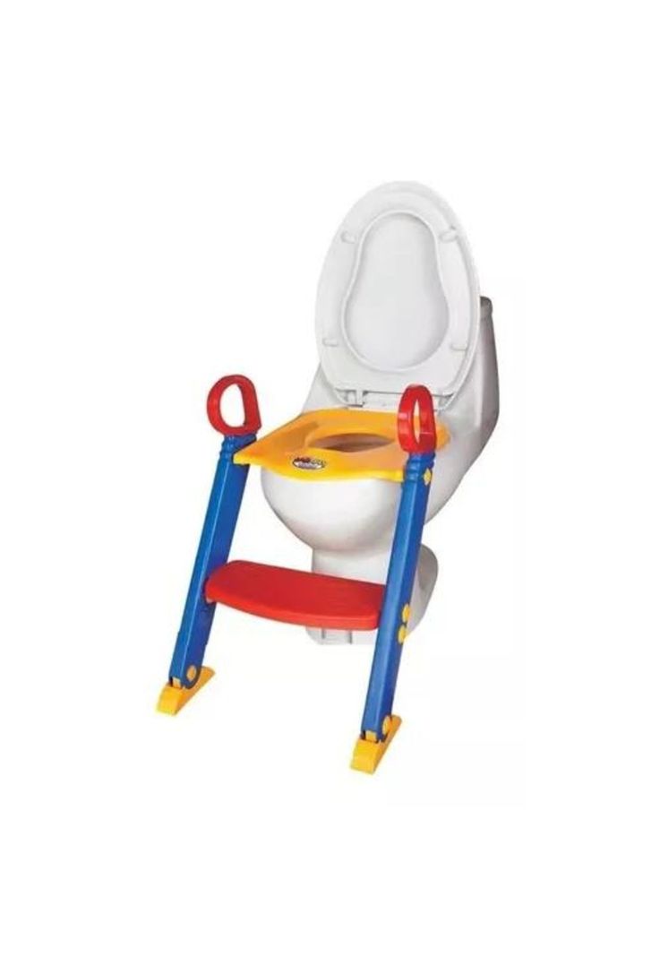 Asiento Adaptador Escalera - Inodoro WC para Niños, Color Amarillo-0