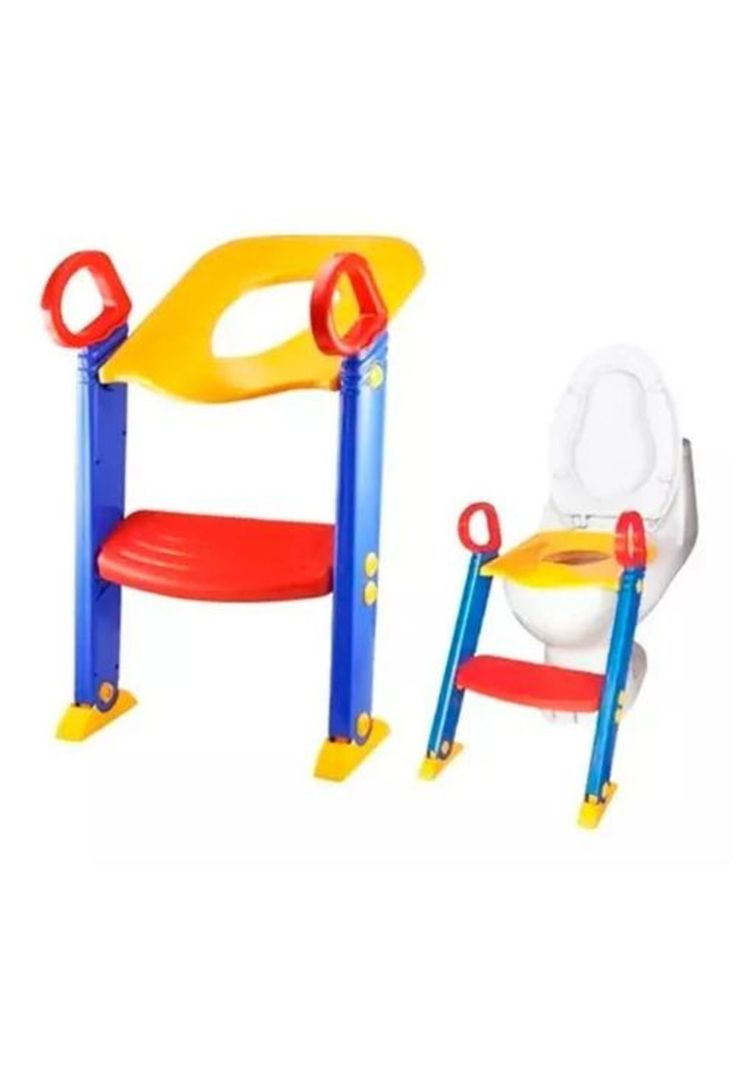 Asiento Adaptador Escalera - Inodoro WC para Niños, Color Amarillo-1