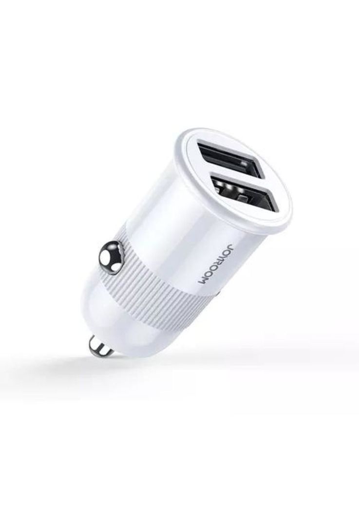 Cargador rápido para automóvil doble puerto USB 5V 3.1A blanco-0