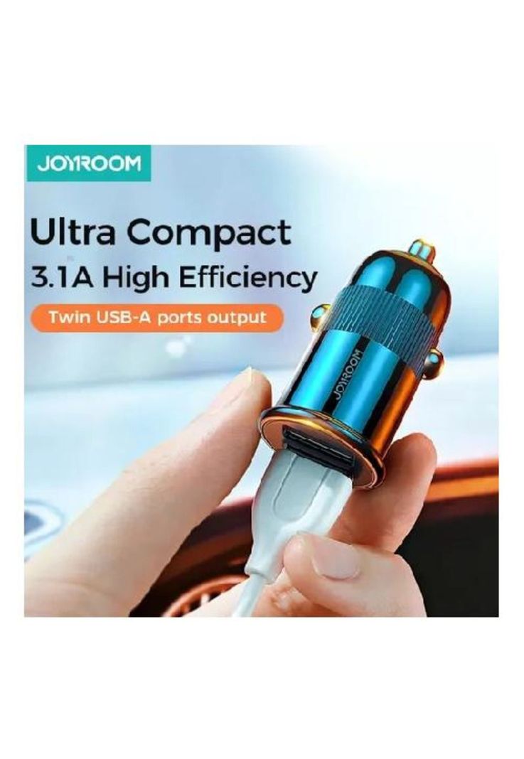 Cargador rápido para automóvil doble puerto USB 5V 3.1A blanco-1