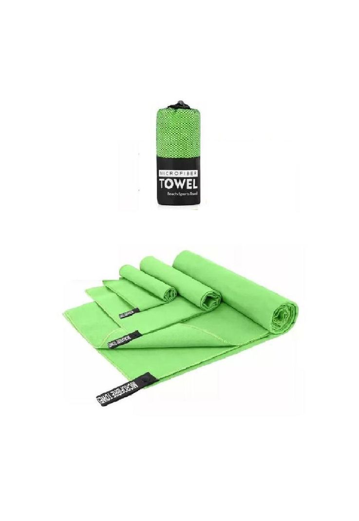Toallas de microfibra, toalla deportiva, 3 piezas, verde-1