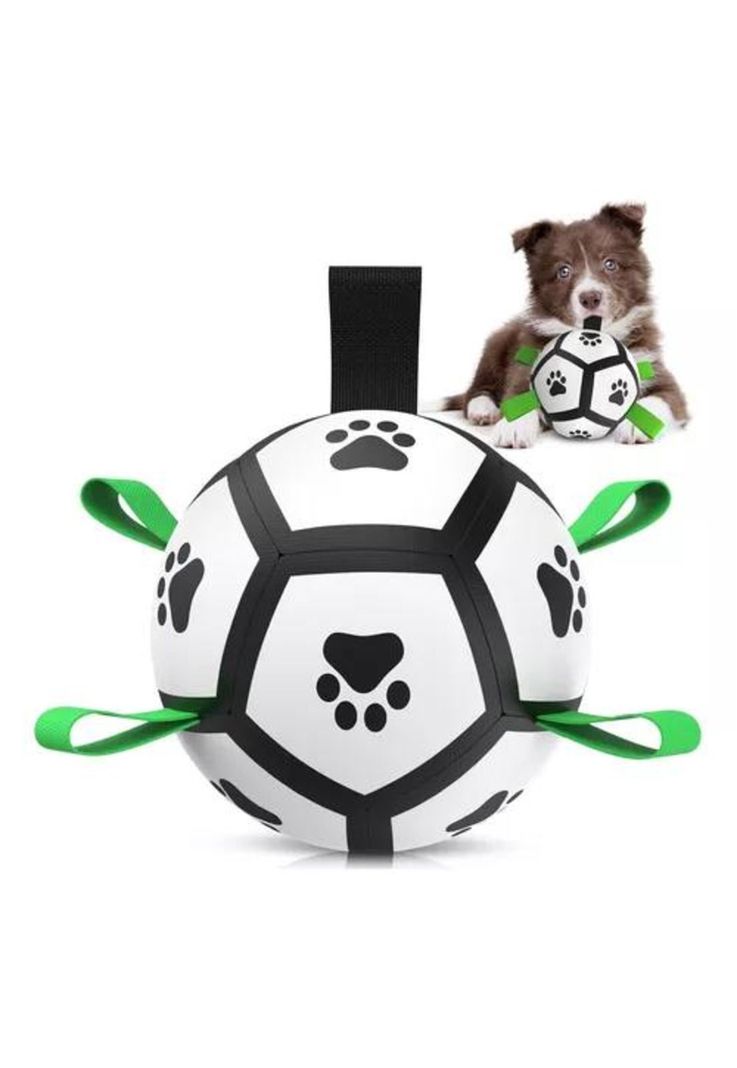 Pelota para Perro con Agarre - Juguete de 15 cm Color Blanco-0